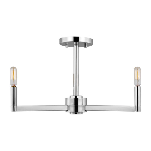 Myhouse Lighting Visual Comfort Studio - 7764203-05 - Three Light Semi-Flush Mount - Fullton - Chrome