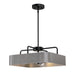 Myhouse Lighting Westinghouse Lighting - 6125700 - Three Light Chandelier/Semi-Flush - Bexar - Matte Black With Dark Pewter Accents