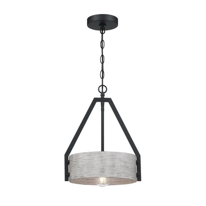 Myhouse Lighting Westinghouse Lighting - 6125800 - One Light Pendant - Callowhill - Matte Black With Antique Ash