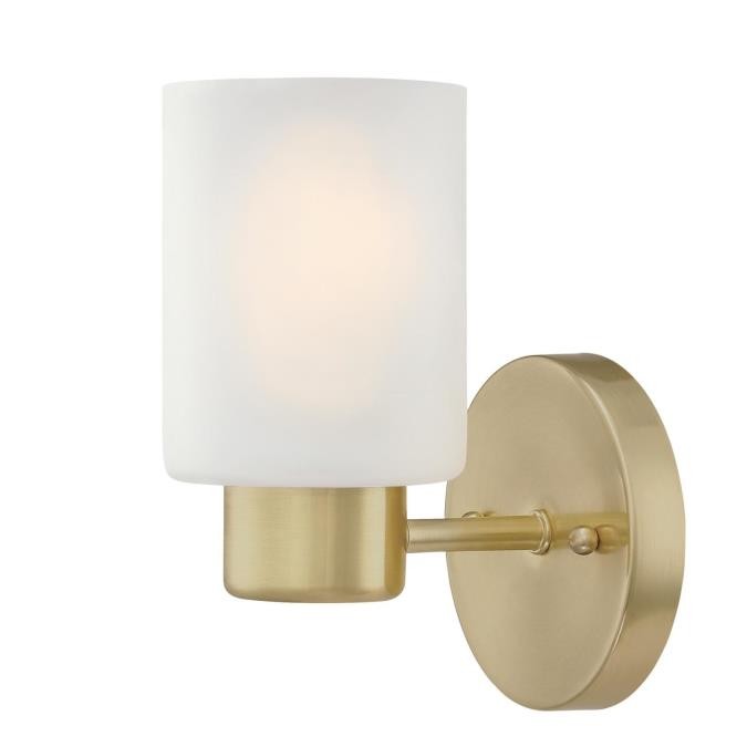 Myhouse Lighting Westinghouse Lighting - 6126400 - One Light Wall Fixture - Sylvestre - Champagne Brass