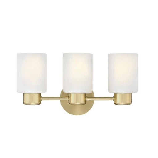 Myhouse Lighting Westinghouse Lighting - 6126700 - Three Light Wall Fixture - Sylvestre - Champagne Brass