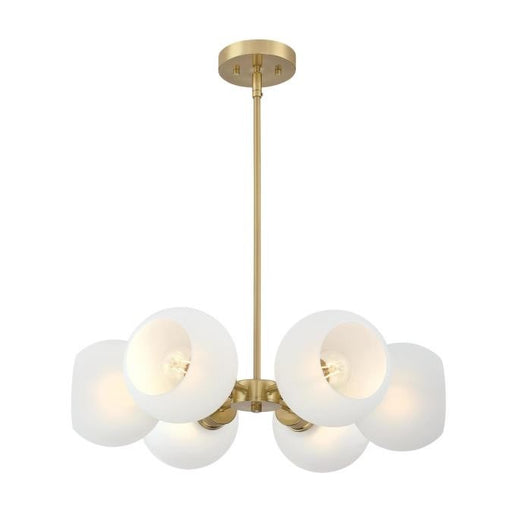 Myhouse Lighting Westinghouse Lighting - 6128100 - Six Light Chandelier - Dorney - Champagne Brass