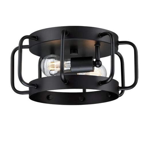 Myhouse Lighting Westinghouse Lighting - 6128500 - Two Light Flush Mount - Deptford - Matte Black