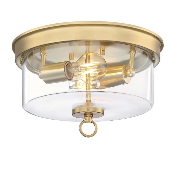 Myhouse Lighting Westinghouse Lighting - 6128600 - Two Light Flush Mount - Lebanon - Champagne Brass