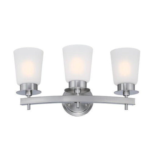 Myhouse Lighting Westinghouse Lighting - 6129000 - Three Light Wall Fixture - Reynaldo - Brushed Nickel