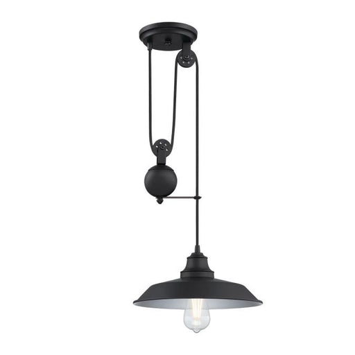 Myhouse Lighting Westinghouse Lighting - 6129300 - One Light Pendant - Iron Hill - Matte Black