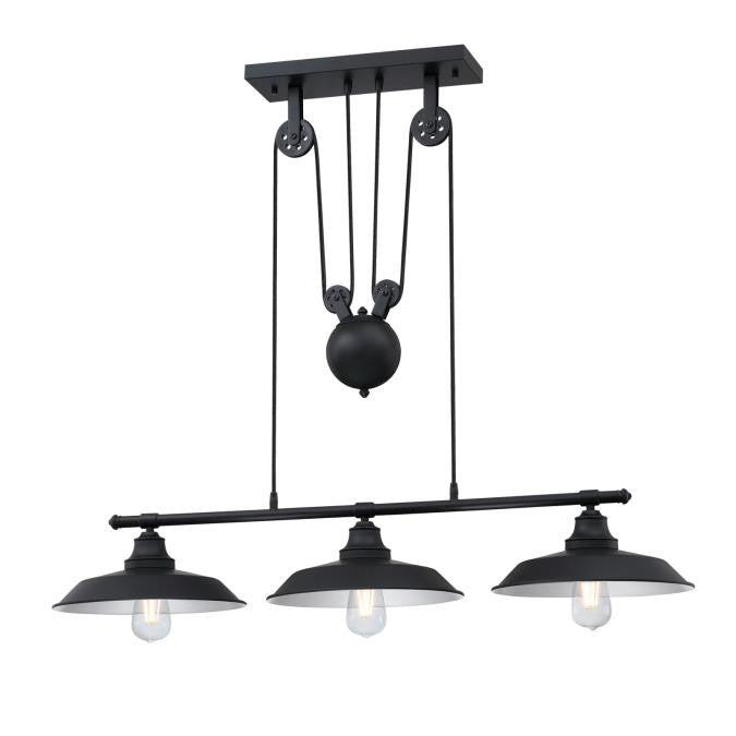 Myhouse Lighting Westinghouse Lighting - 6129400 - Three Light Pendant - Iron Hill - Matte Black