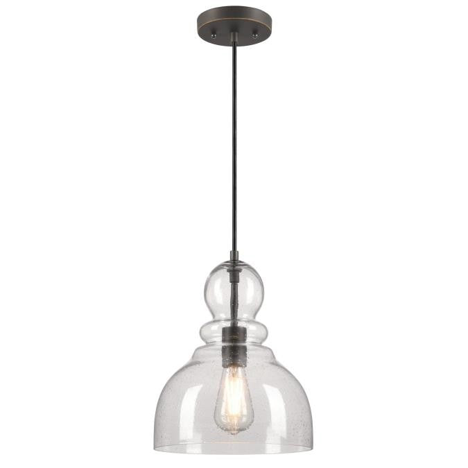 Myhouse Lighting Westinghouse Lighting - 6129900 - One Light Pendant - Fiona - Black-Bronze