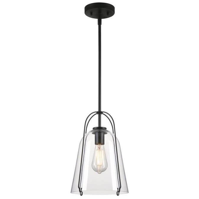 Myhouse Lighting Westinghouse Lighting - 6130100 - One Light Pendant - Kewadin - Matte Black