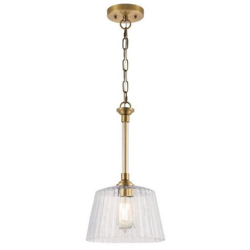 Myhouse Lighting Westinghouse Lighting - 6130200 - One Light Pendant - Aggie - Brushed Brass