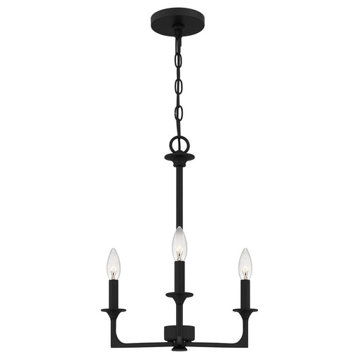 Myhouse Lighting Quoizel - PRC5016MBK - Three Light Chandelier - Prescott - Matte Black