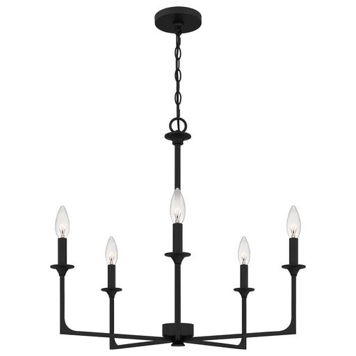 Myhouse Lighting Quoizel - PRC5026MBK - Five Light Chandelier - Prescott - Matte Black