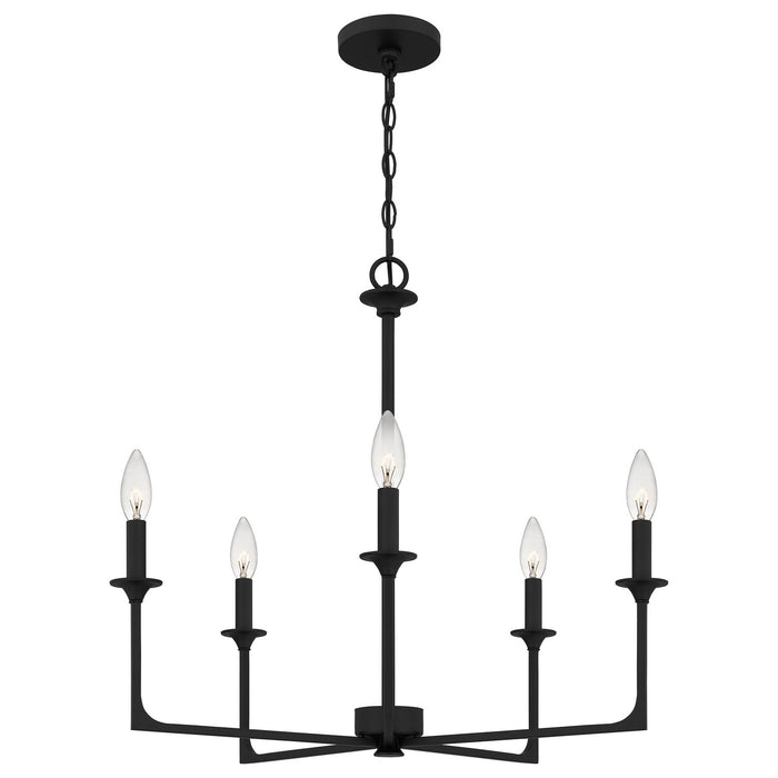 Myhouse Lighting Quoizel - PRC5026MBK - Five Light Chandelier - Prescott - Matte Black