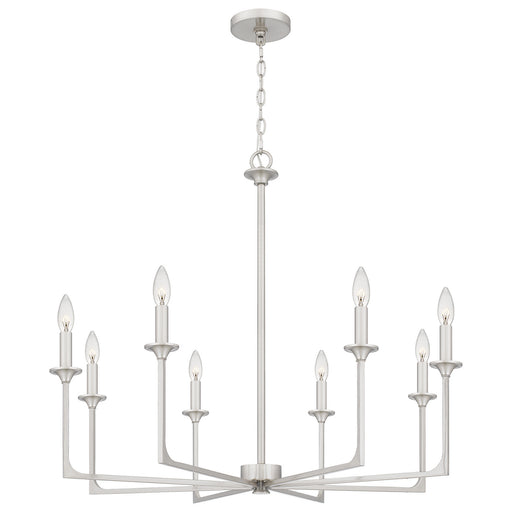 Myhouse Lighting Quoizel - PRC5032BN - Eight Light Chandelier - Prescott - Brushed Nickel