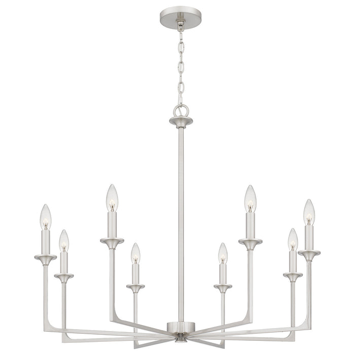 Myhouse Lighting Quoizel - PRC5032BN - Eight Light Chandelier - Prescott - Brushed Nickel