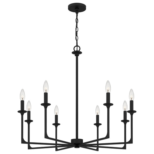 Myhouse Lighting Quoizel - PRC5032MBK - Eight Light Chandelier - Prescott - Matte Black