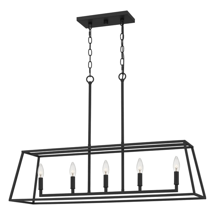 Myhouse Lighting Quoizel - PRC536MBK - Five Light Island Chandelier - Prescott - Matte Black