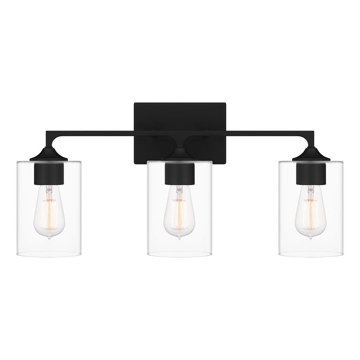 Myhouse Lighting Quoizel - PRC8624MBK - Three Light Bath - Prescott - Matte Black