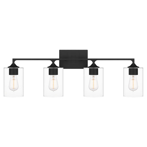 Myhouse Lighting Quoizel - PRC8633MBK - Four Light Bath - Prescott - Matte Black