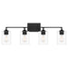 Myhouse Lighting Quoizel - PRC8633MBK - Four Light Bath - Prescott - Matte Black