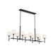 Myhouse Lighting Kichler - 52503BK - Ten Light Linear Chandelier - Ali - Black