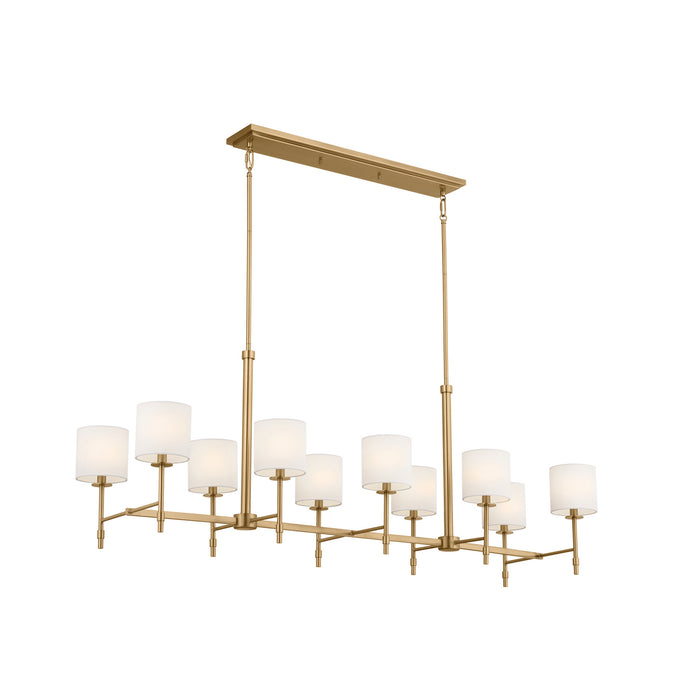 Myhouse Lighting Kichler - 52503BNB - Ten Light Linear Chandelier - Ali - Brushed Natural Brass