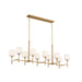 Myhouse Lighting Kichler - 52503BNB - Ten Light Linear Chandelier - Ali - Brushed Natural Brass