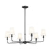 Myhouse Lighting Kichler - 52516BK - Six Light Chandelier - Pallas - Black