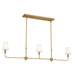 Myhouse Lighting Kichler - 52519BNB - Three Light Linear Chandelier - Pallas - Brushed Natural Brass