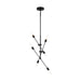 Myhouse Lighting Visual Comfort Studio - 3100506-112 - Six Light Chandelier - Axis - Midnight Black