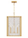 Myhouse Lighting Visual Comfort Studio - AC1144BBS - Four Light Pendant - Erro - Burnished Brass