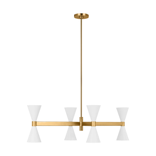 Myhouse Lighting Visual Comfort Studio - AEC1068MWT - Eight Light Chandelier - Albertine - Matte White