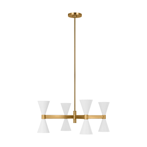 Myhouse Lighting Visual Comfort Studio - AEC1078MWT - Eight Light Chandelier - Albertine - Matte White