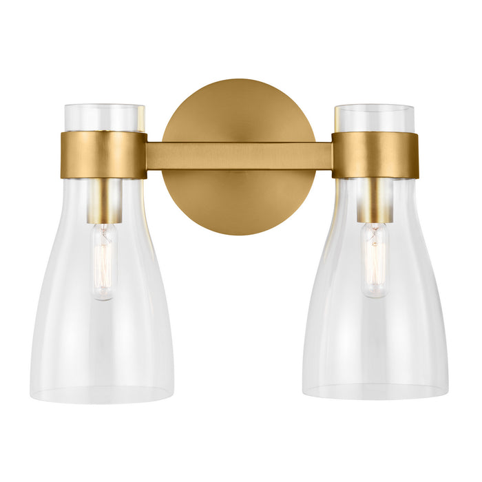 Myhouse Lighting Visual Comfort Studio - AEV1002BBS - Two Light Bath Fixture - Moritz - Burnished Brass