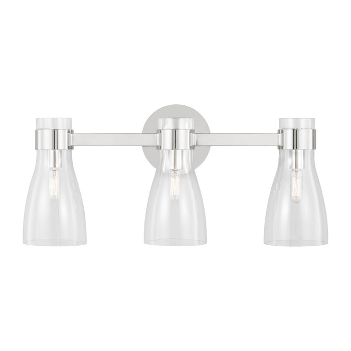 Myhouse Lighting Visual Comfort Studio - AEV1003PN - Three Light Bath Fixture - Moritz - Polished Nickel