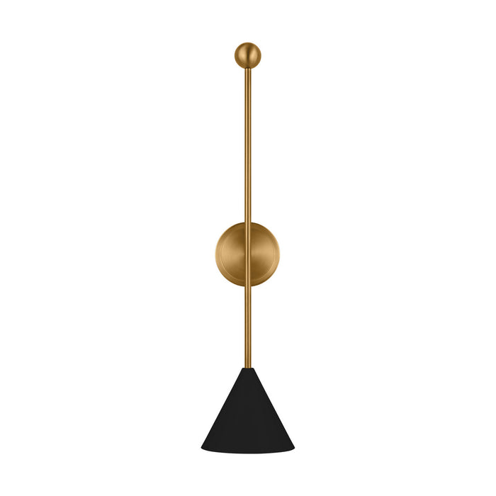 Myhouse Lighting Visual Comfort Studio - AEW1041MBKBBS - One Light Bath Fixture - Cosmo - Midnight Black and Burnished Brass