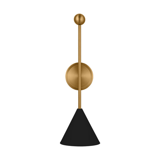 Myhouse Lighting Visual Comfort Studio - AEW1051MBKBBS - One Light Bath Fixture - Cosmo - Midnight Black and Burnished Brass