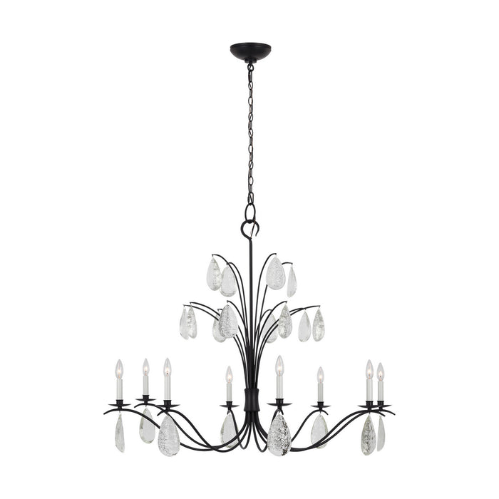 Myhouse Lighting Visual Comfort Studio - CC1598AI - Eight Light Chandelier - Shannon - Aged Iron