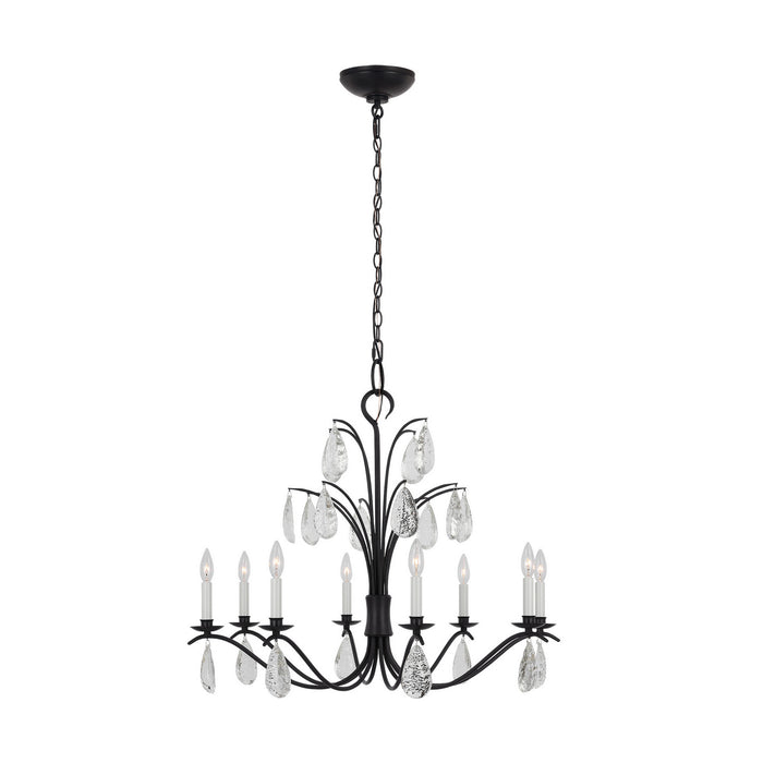 Myhouse Lighting Visual Comfort Studio - CC1608AI - Eight Light Chandelier - Shannon - Aged Iron