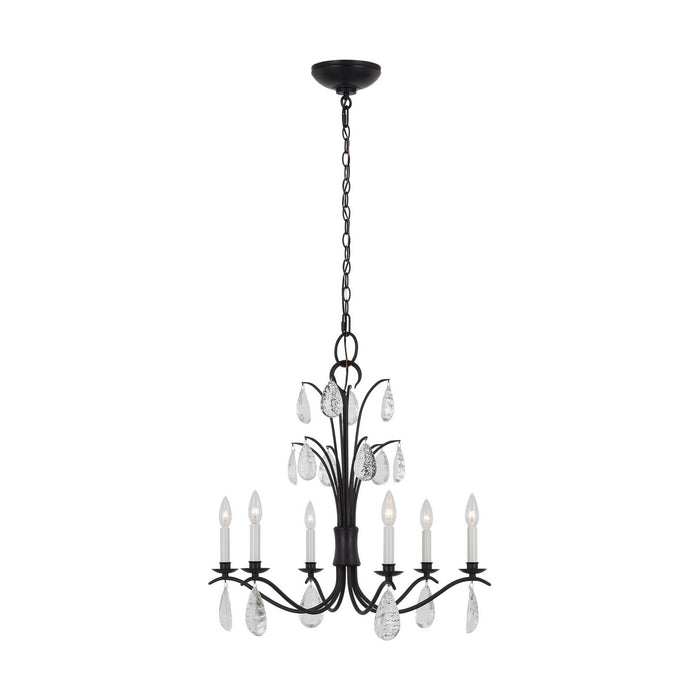 Myhouse Lighting Visual Comfort Studio - CC1616AI - Six Light Chandelier - Shannon - Aged Iron