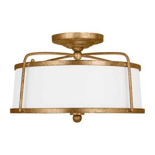 Myhouse Lighting Visual Comfort Studio - CF1102ADB - Two Light Semi-Flush Mount - Stonington - Antique Gild