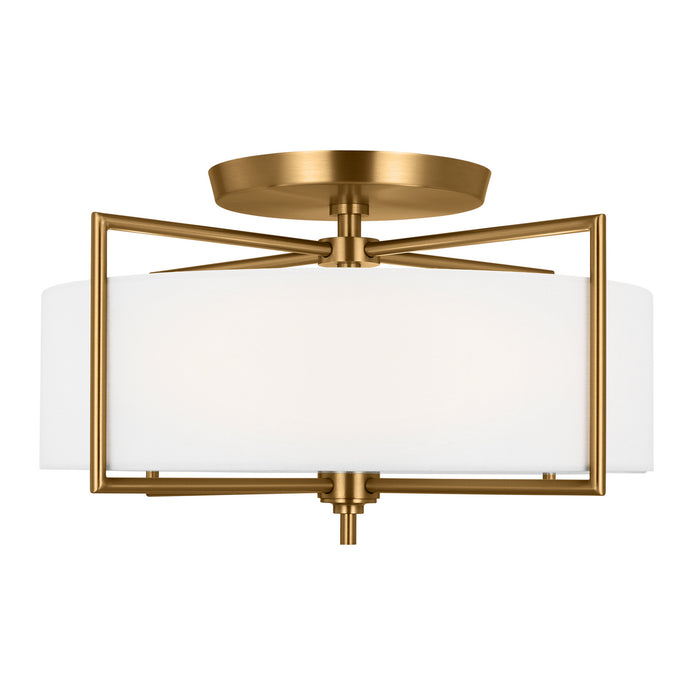 Myhouse Lighting Visual Comfort Studio - CF1113BBS - Three Light Semi-Flush Mount - Perno - Burnished Brass