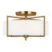 Myhouse Lighting Visual Comfort Studio - CF1113BBS - Three Light Semi-Flush Mount - Perno - Burnished Brass