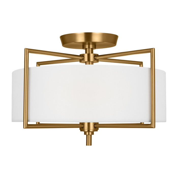 Myhouse Lighting Visual Comfort Studio - CF1122BBS - Two Light Semi-Flush Mount - Perno - Burnished Brass