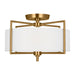 Myhouse Lighting Visual Comfort Studio - CF1122BBS - Two Light Semi-Flush Mount - Perno - Burnished Brass