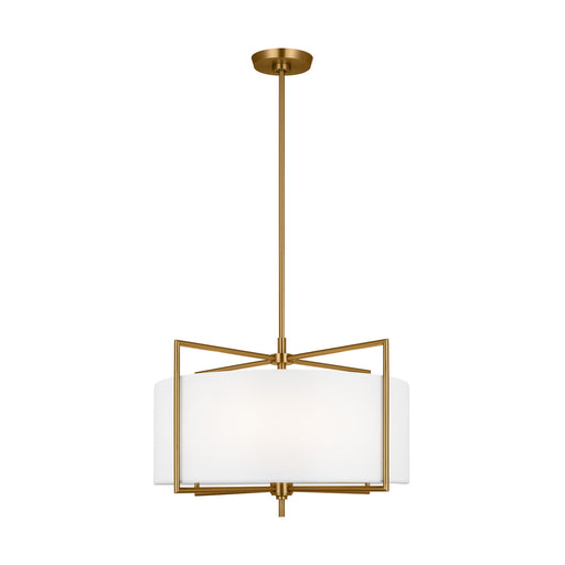 Myhouse Lighting Visual Comfort Studio - CP1394BBS - Four Light Pendant - Perno - Burnished Brass