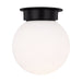 Myhouse Lighting Visual Comfort Studio - KF1101MBK - One Light Flush Mount - Nodes - Midnight Black