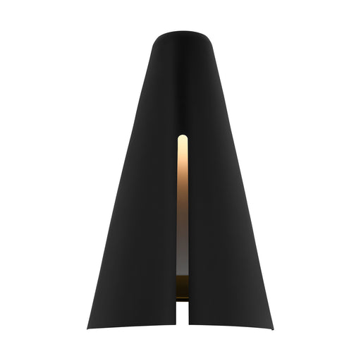 Myhouse Lighting Visual Comfort Studio - KW1151MBKBBS-L1 - LED Wall Sconce - Cambre - Midnight Black and Burnished Brass