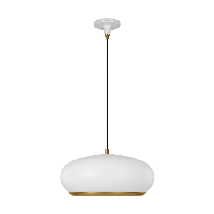 Myhouse Lighting Visual Comfort Studio - TP1131MWTBBS - One Light Pendant - Clasica - Matte White