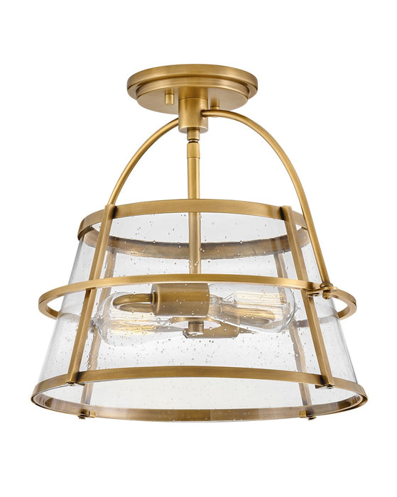 Myhouse Lighting Hinkley - 38111HB-HB - LED Semi-Flush Mount - Tournon - Heritage Brass